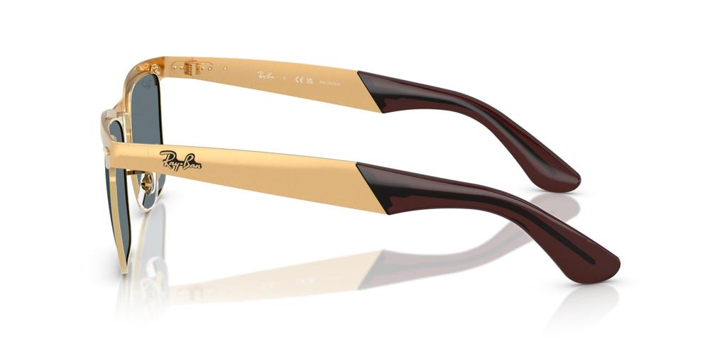 Sunglasses 0RB3875 WAYFARER DELUXE SANDBLASTED LEGEND GOLD DARK BLUE POLAR 92763R56 Polarized [Ray-Ban]