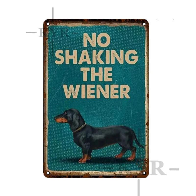 Dachshund Metal Tin Sign Tissue Dog Retro Vintage Bar Decor Wall Poster Golden Retriever Husky Plaque Home Decoration Style