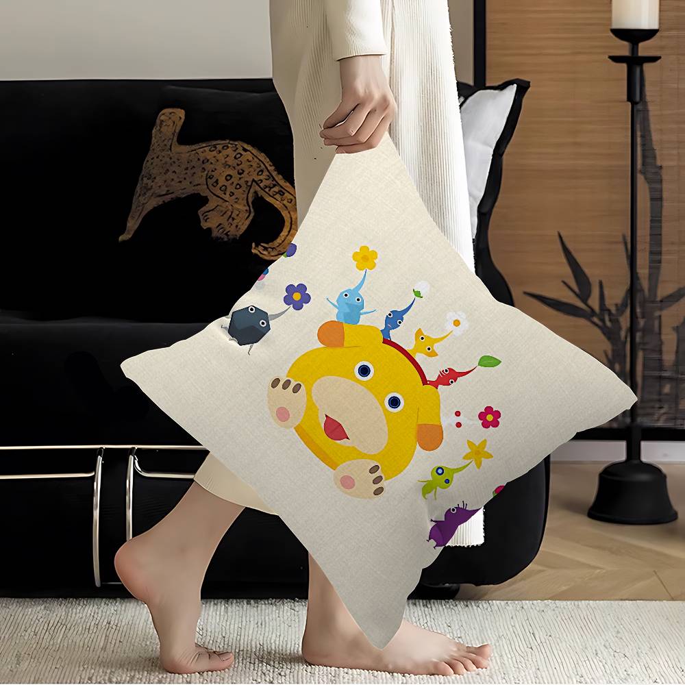 Classic Animation Pikmin Pillow Cushion Cover Pillowcase Living Room Sofa Home Decor