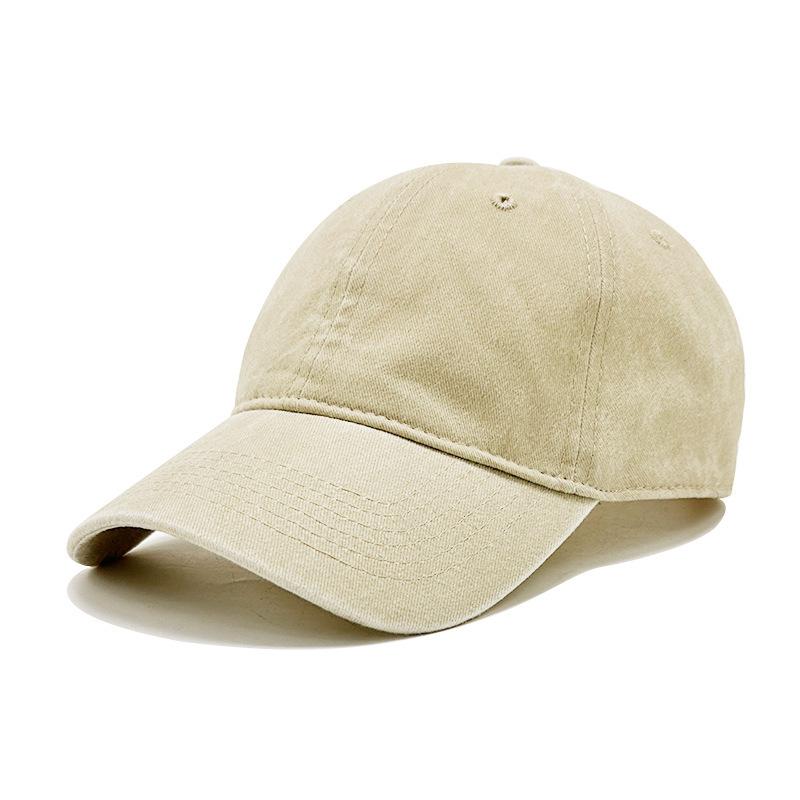 Pure Cotton Old Washed Baseball Cap Soft Top Solid Color Cap Sunshade Sunscreen Hat Embroidery