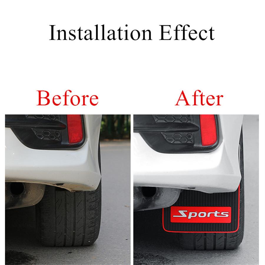 2Pcs Sports Mud Flaps Splash Guard Fender Mudguards Set For Car Truck Pickup SUV
