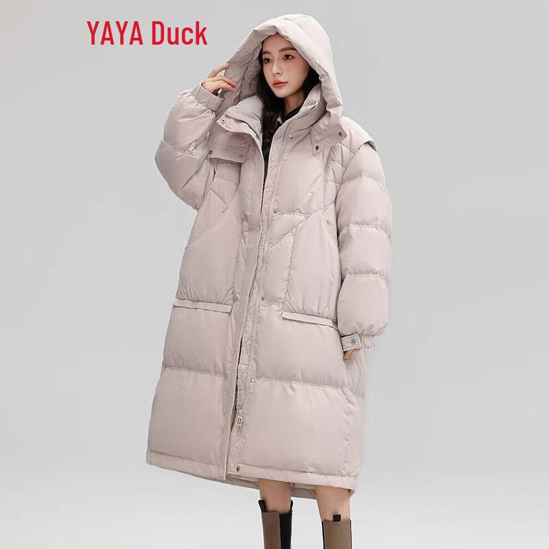 YAYA Women's Hooded Thickened Duck Down Jacket
