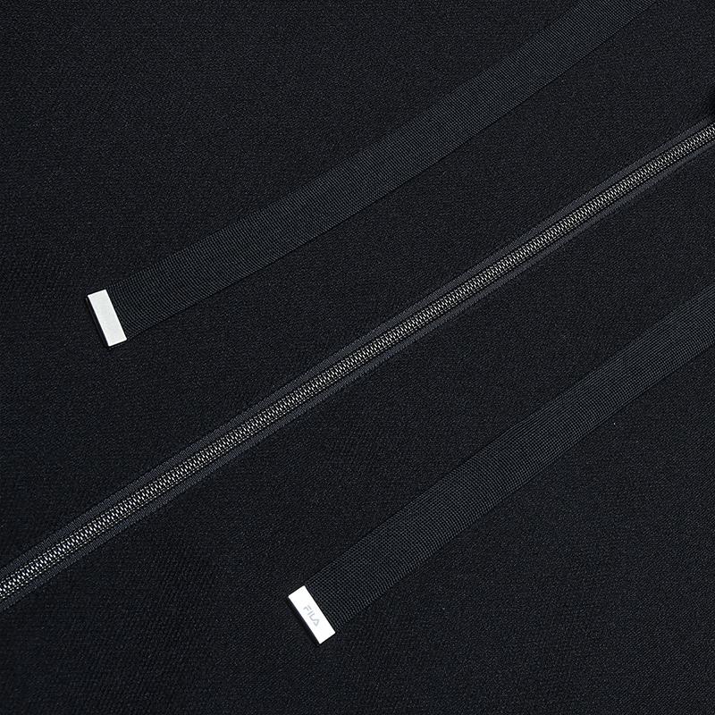 FILA Comfortable Casual Knitted Hooded Jacket Women jackets Legendary-Blue F11W514501FNV