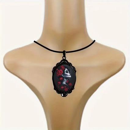 Pendant Time Retro Dark Necklace