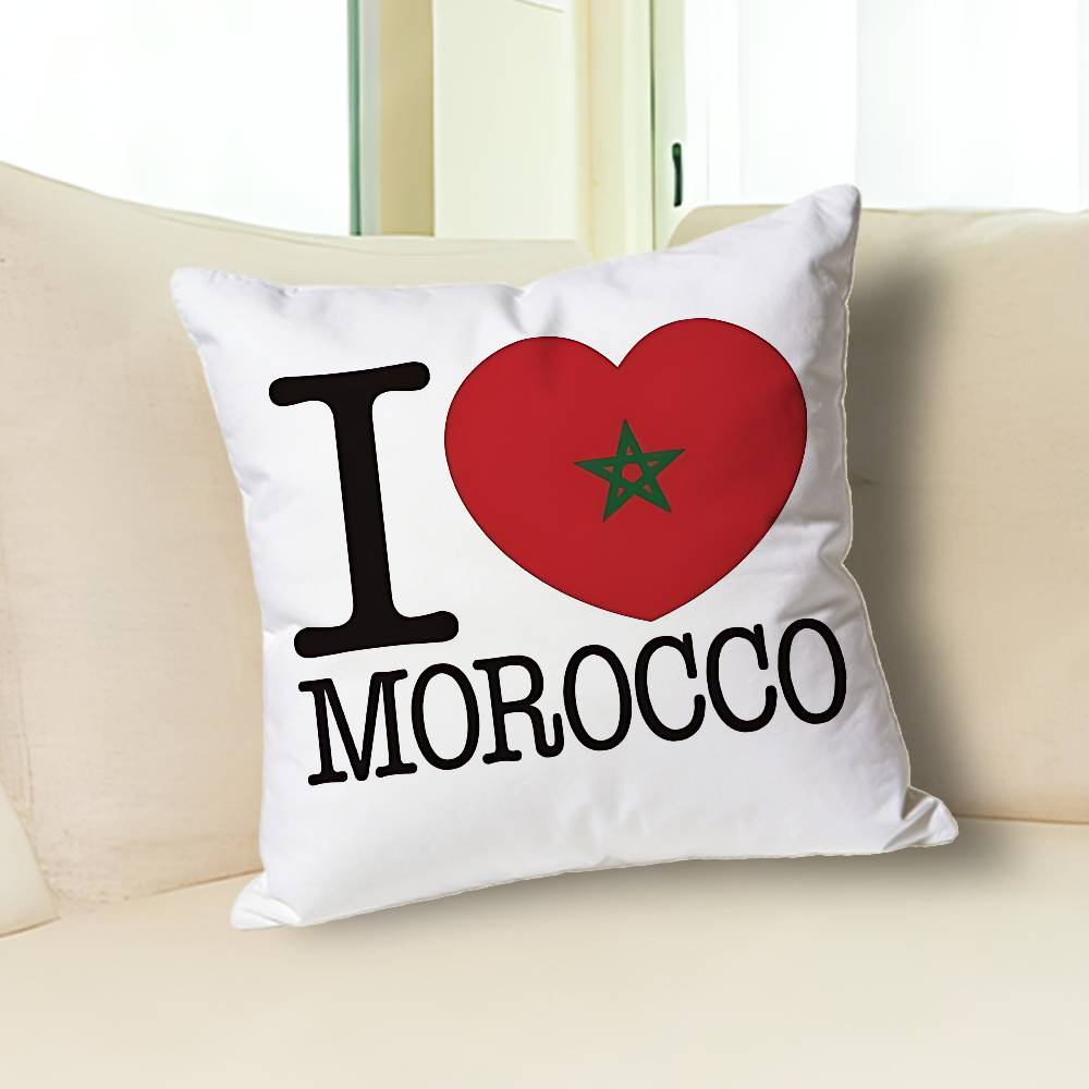 M-Moroccos Flag Map Various Sizes Square Pillow Case For Car Home Bedchamber Decor Custom Valentine gift