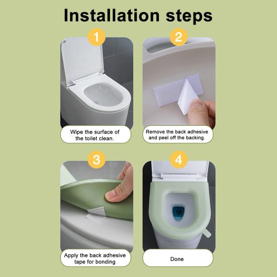 Toilet Seat with Integrated Handle Easy To Clean EVA Waterproof Material Thickened Non-Slip Surface Quick Drying Toilet Seat Pad