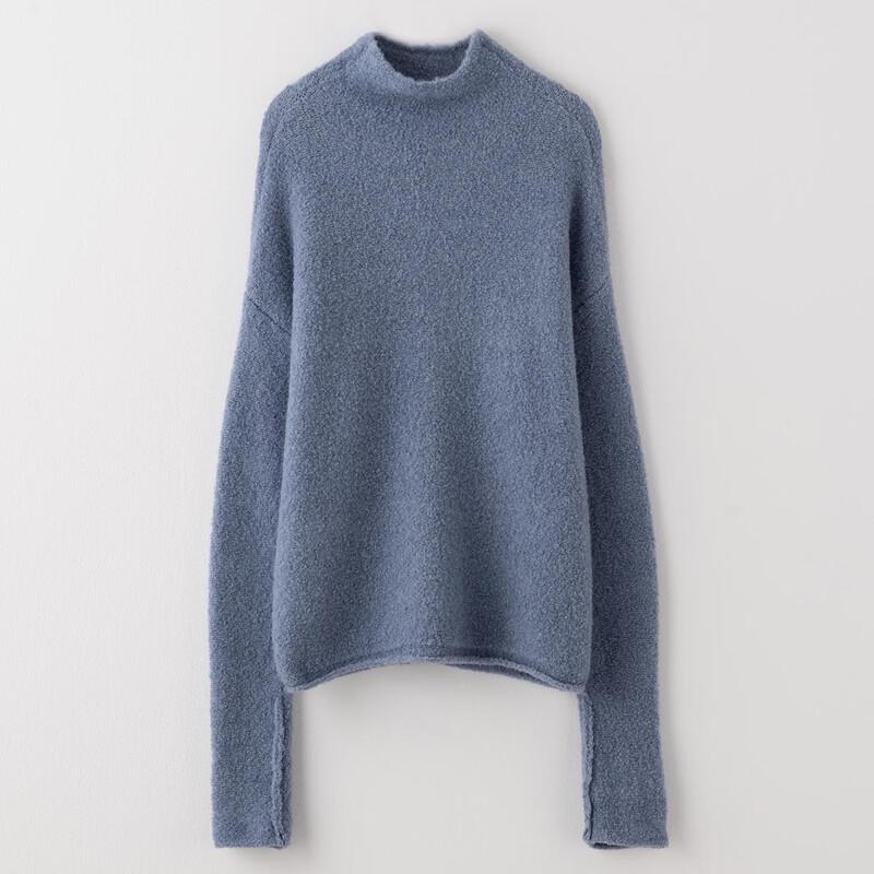 Sinuofude Damen Wollmischung Rollkragenpullover