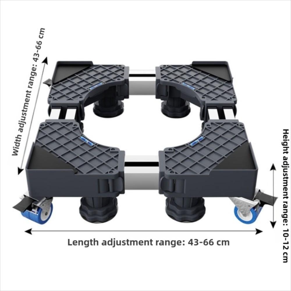 4 Locking Wheels Washer Stand with 4 Strong Feet Strong Feet Supports Mini Fridge Holder Universal