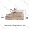 Comemore Women's Cotton Shoes 2025 Autumn Winter Round Head Thick Bottom Padded Warm Snow Boots Casual Flat Bottom Ankle Boots