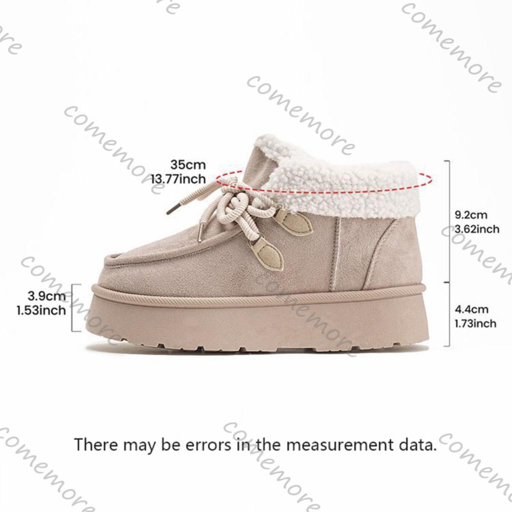 Comemore Women's Cotton Shoes 2025 Autumn Winter Round Head Thick Bottom Padded Warm Snow Boots Casual Flat Bottom Ankle Boots