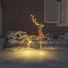 3D Reindeer with 140 Warm White LEDs 70 X 41 X 128 Cm Rattan
