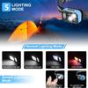 Wave Sensor 2*XTE+LED White+Red Light Smart Headlamp 60° Adjustable Headlight USB Rechargeable Power Display for Camping Hiking Working