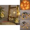 Christmas Tree Decoration Lights With Illuminated Bulb And Star For Holiday Festive Decor