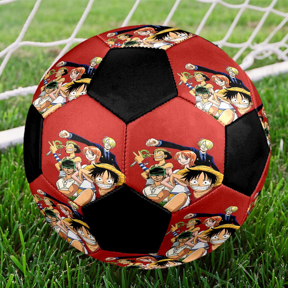 1pc ONE PIECE Luffy Football Soccer Ball Size 5 Indoor Soccer Ball Fashion Colorful  Backyard Game -Great For Sports Fans Gift HE28
