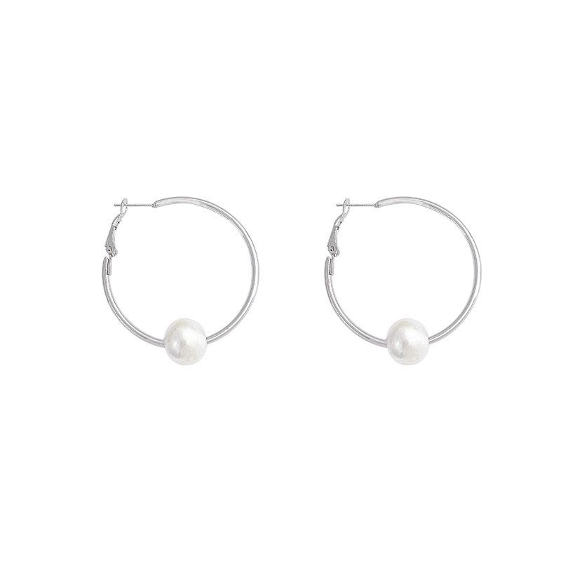 Round Hoop Earrings - Elegant and Exclusive for Women, with A Sophisticated and High-end Style. Silver Needle Style Earrings.