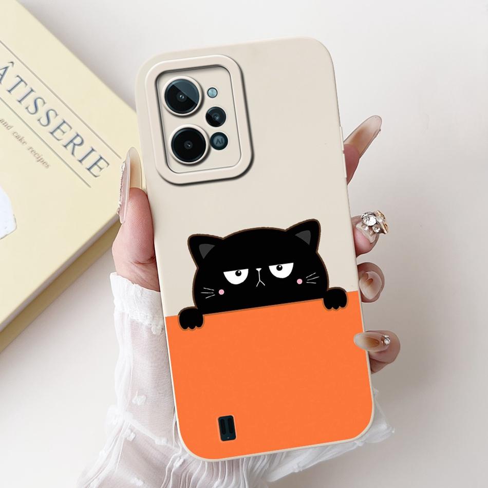 For Realme C31 Case RealmeC31 C 31 4G RMX3501 2022 Cute Cartoon Camera Protective Shockproof Soft Silicon Phone Cases