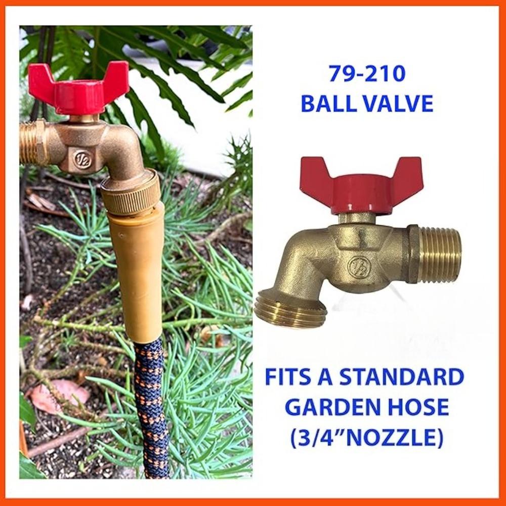 European American Brass Ball Valve Quarter Turn Water Tank Spigot Rain Barrel with Bulkhead Fitting 1/2in 3/4in Male Thread