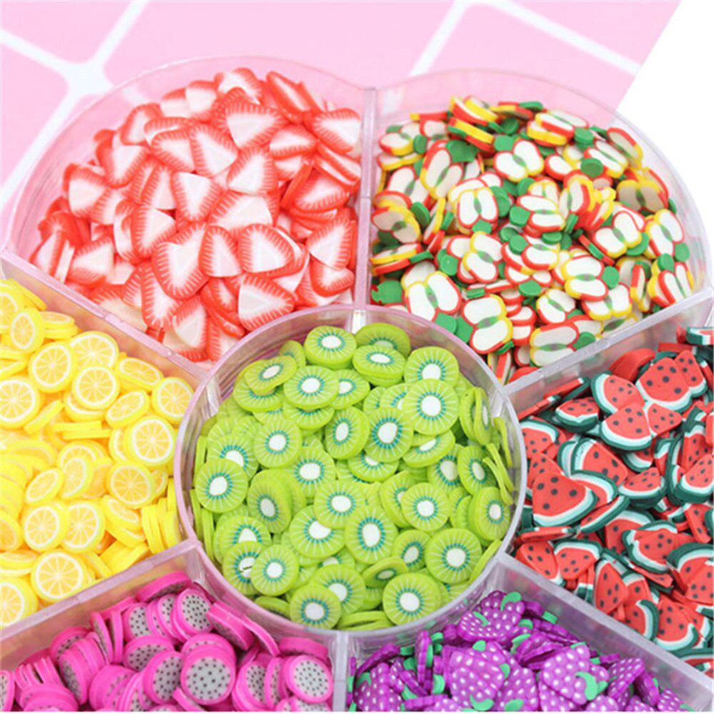 Lot De 12 Grilles Pour Slime De Fruits - Disques En Argile Polymère Souple - Pour Résine époxy, Nail Art, Bijoux DIY - 12 Couleurs - 12