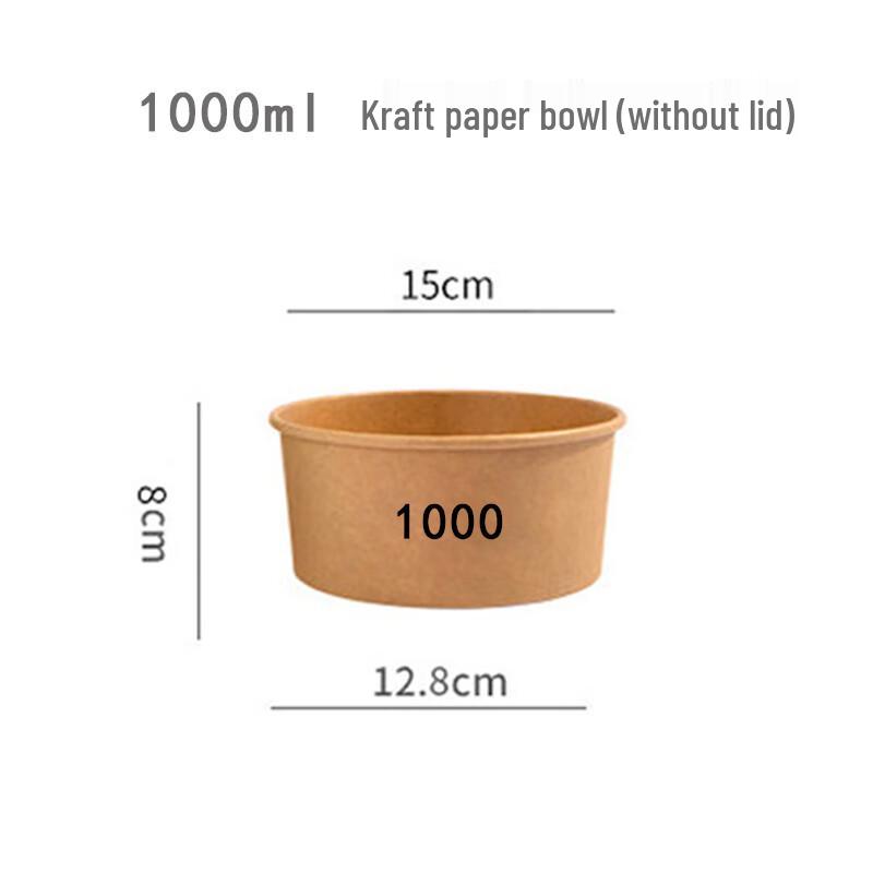 Disposable Kraft Paper Food Containers and Lids