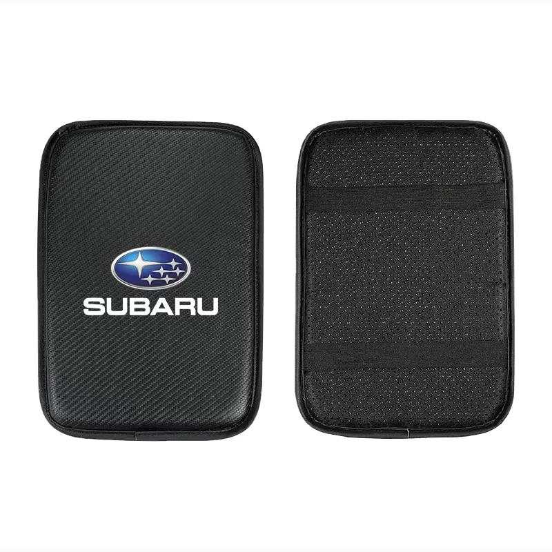 Car Armrest Box Mats Leather Center Console Cover Interior Accessories For Subaru Forester SG SJ SH Crosstrek Legacy Tribeca XV erg3