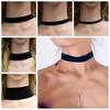 Svart Sammet Choker Halsband Goth Gotisk Handgjord Retro Burlesk Smycke