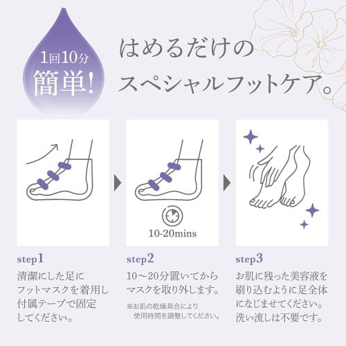 SPAHADA Foot Mask (30mL, 8 Sheets) Made In Japan. Contains Abundant Moisturizing Ingredients and Exfoliating Ingredients.