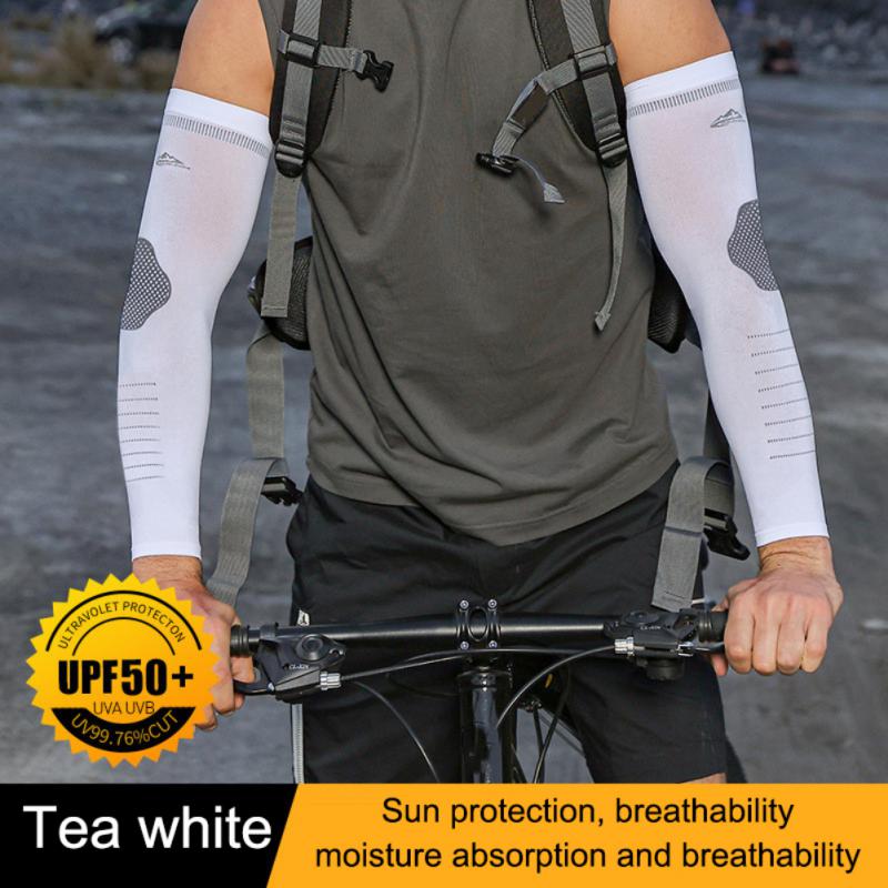 Upf50 Ice Sleeve Outdoor Uv Protection Sunscreen Arm Cover Driving Riding Cool Ice Silk Sleeve Sun Prtoction Riding Arm