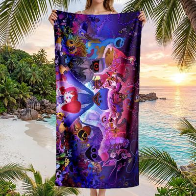 Poppy Playtime Fashion Beach Towel Portable Soft Quick Dry Towel For Swimming Camping Holiday Use