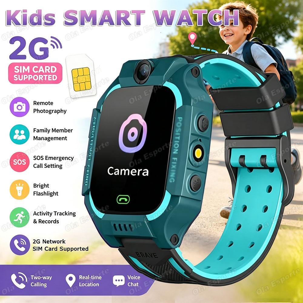 2027 New 2G/5G Kids Smart Watch GPS Location Calls SOS Camera Waterproof Child Watch for Boys Girls Present Gift Ht30 2