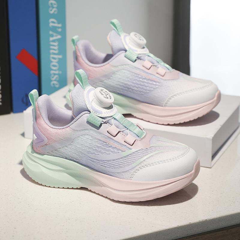 Men's and Children's Casual Shoes 2025 Spring New Rotating Buckle Comfortable Mesh Breathable Sports Lightweight Running Shoes Tide