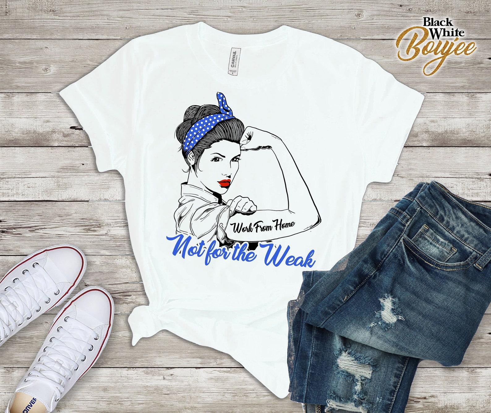 Work From Home Tshirt Novelty Mom Home Working Strong Woman 3XL