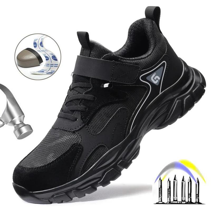 New Fashion Lightweight Men's Safety Work Shoes Comfortable Indestructible Boots Sneakers Anti Puncture Male Footwear