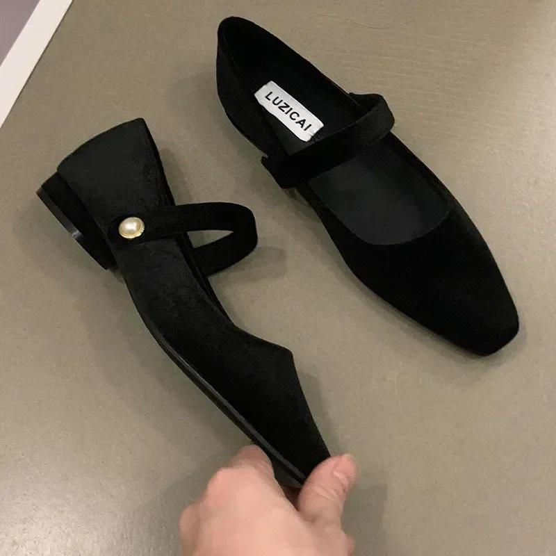 Fashion Women   Spring Shoes  Square Toe Ballet Dance Shoes Fashion Luxury