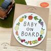 Pienihoho Itomiki Originalillustration Auto-Magnet BABY AN BORD Durchmesser 5,5 Zoll (14 cm)