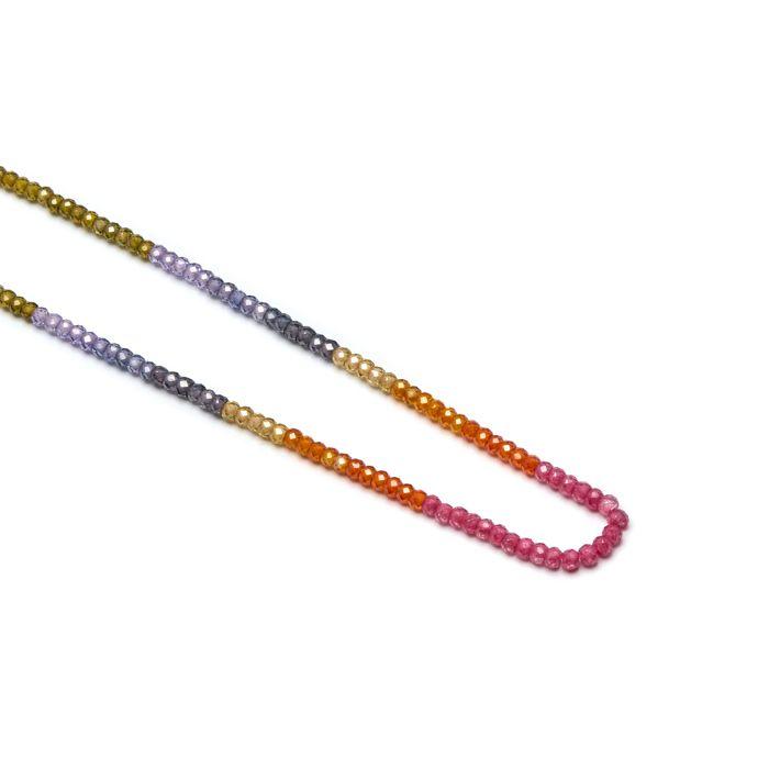Luxenter Collier en argent 925 et finition on or 18 carats avec cristaux multicolores - Siran