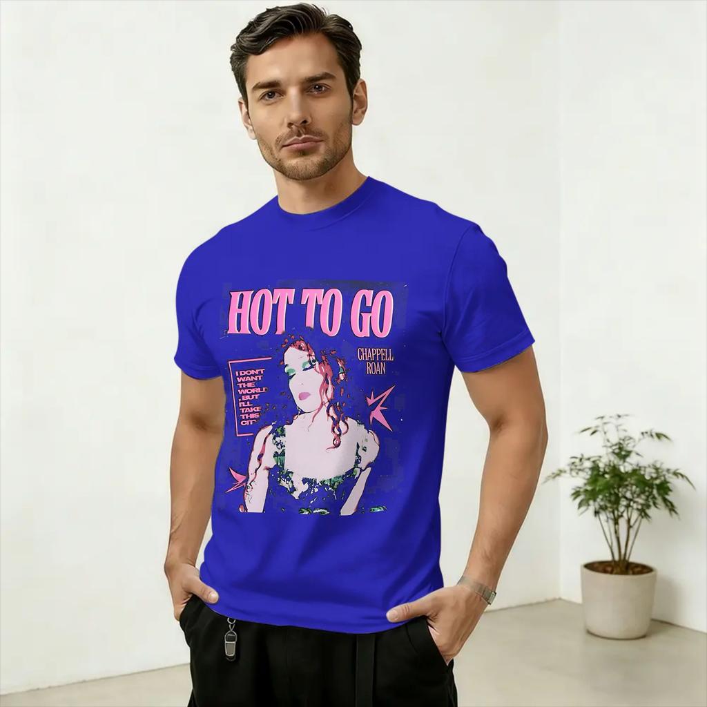 Singer Chappell Roan Art Unisexs T Shirts Vintage Tee Shirt Short Sleeve Crewneck TShirts 100 Cotton Plus Size Clothing