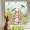 Easter Window Clings Cute Bunny Egg Window Stickers for Glass Windows Double Sided Reusable PVC Decals for Spring Party Home Classroom Decoration