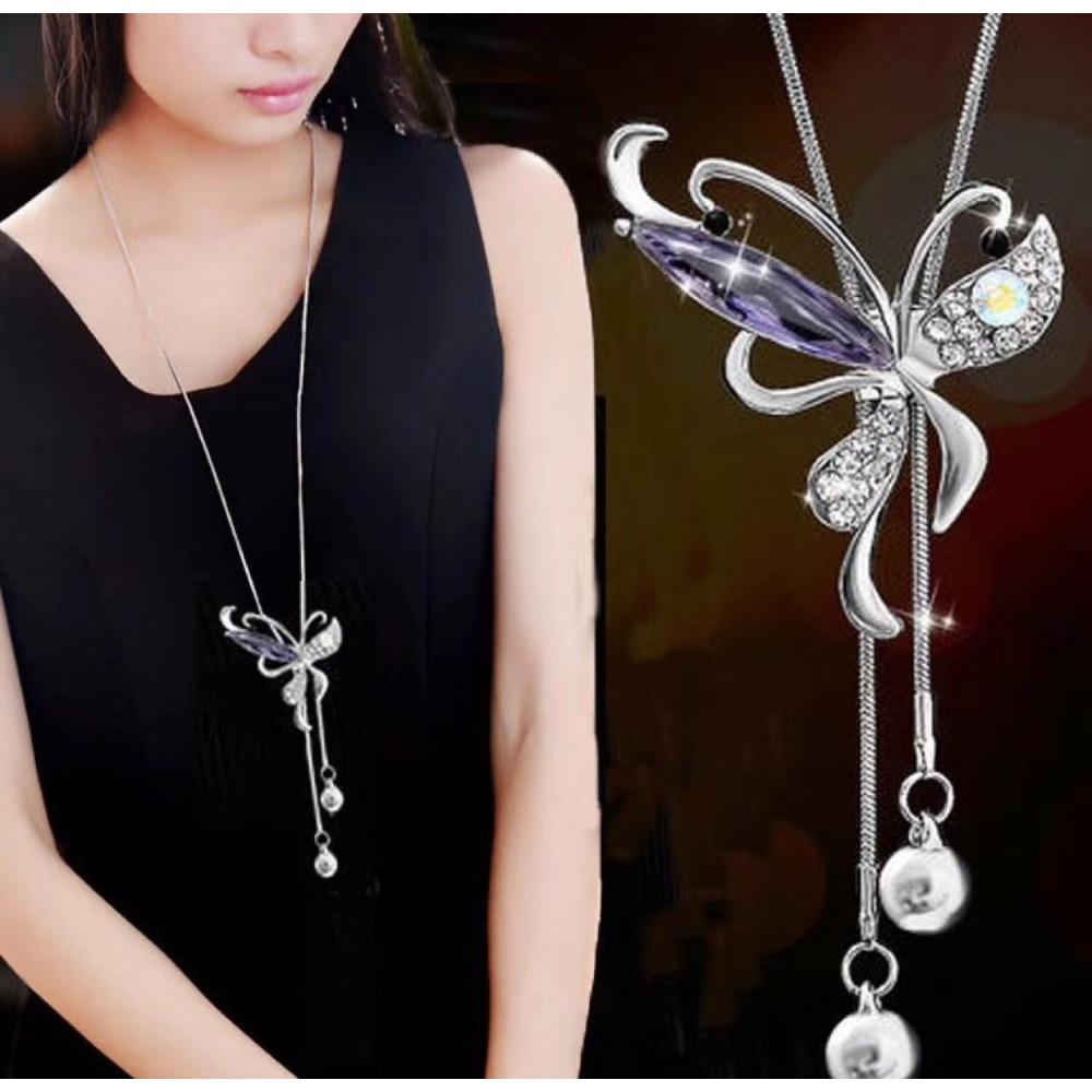 Sweater Chain Long Necklace Light Luxury High Sense Versatile Fringed Jewelry Accessories Pendant