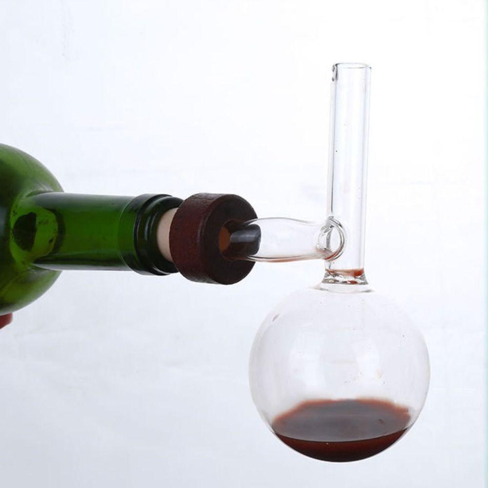 Round/Peach Shaped Quick Wine Decanter Spout Glass Wine Bottle Pourer Wine Aerator Winery