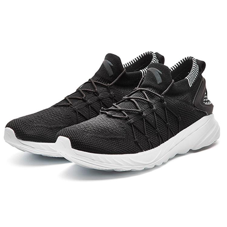 Anta Flyknit Hydrogen 6th Generation Shock Absorbing Non-Slip Wear-Resistant Low-Top Running Shoes Men Running Shoes Black 11825543-1