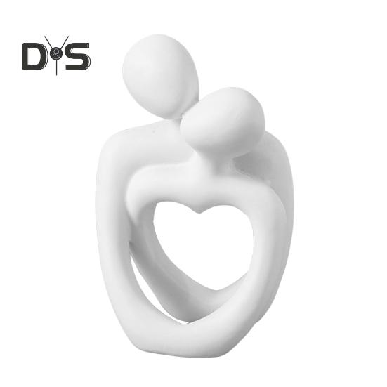 

Скульптура пары, минималистская статуя обнимающихся влюбленных из смолы, настольная абстрактная статуэтка пары для домашнего декора, подарка на годовщину ко Дню святого Валентина белый