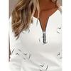 Women'S Elegant Heart Zipper Long Sleeve