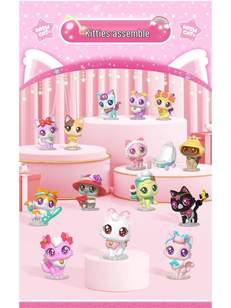 Beautiful Kitten Plush Toy Princess - Wish Meow Meow Birthday Gift for Girls
