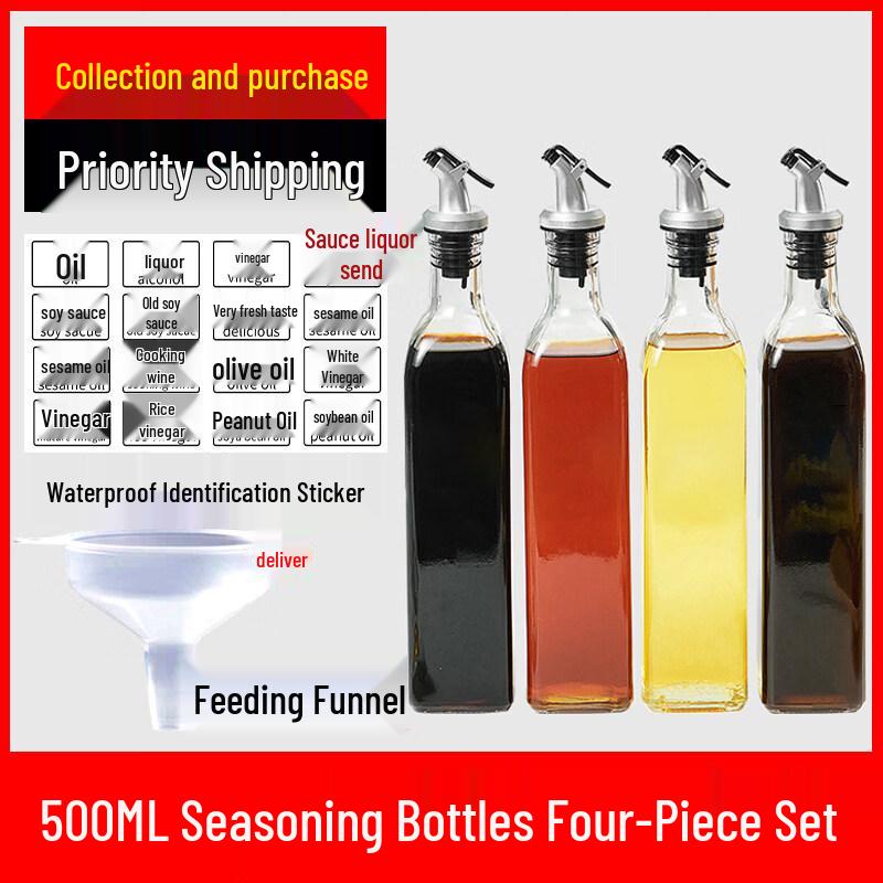 ZISIZ Lead-Free Glass Kitchen Seasoning Jar