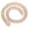 Hot Sale European and American New High Quality Stacked Square Diamond 11mm Bubble Chain Necklace Hip Hop Trend Street Jewelry