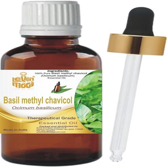 Levenmooi Basilikum Methylchavicol (Ocimum basilicum L) Reines und natürliches ätherisches Öl in therapeutischer Qualität (Glas)