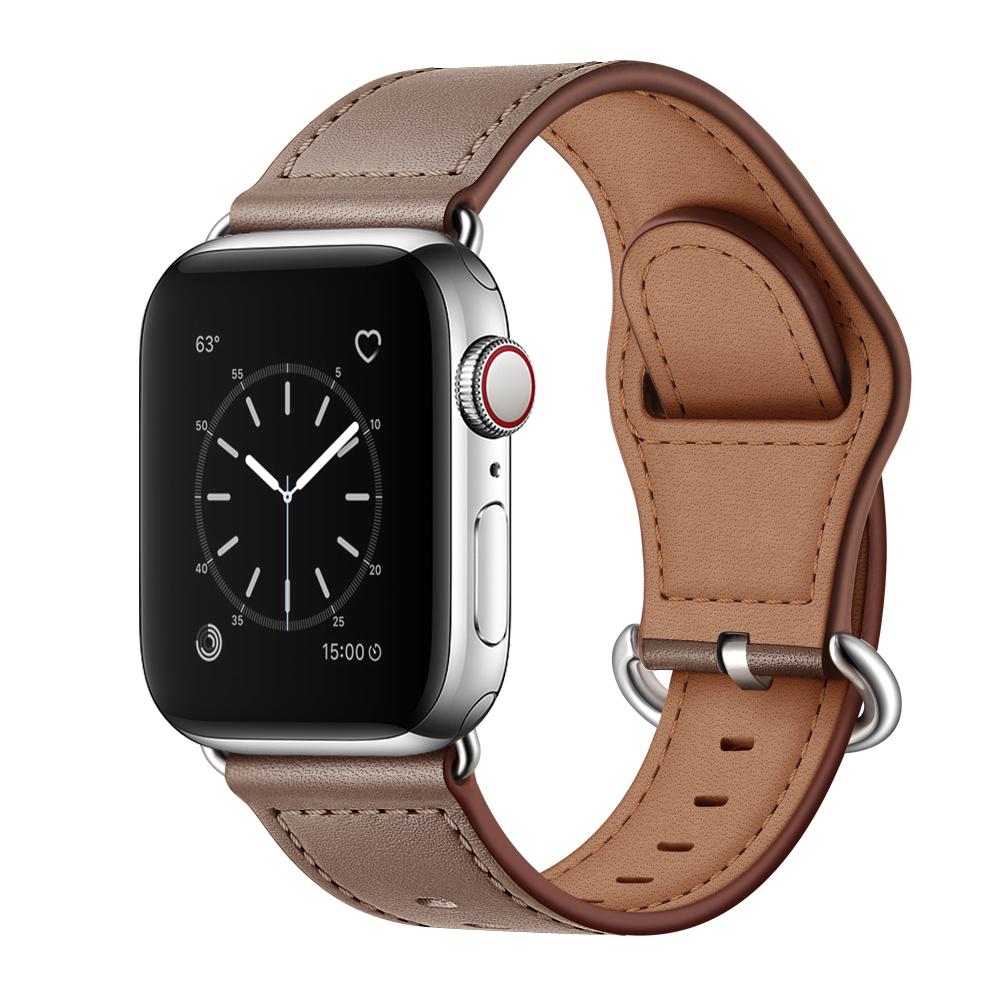 Echtes Lederarmband für Apple Watch Band 44mm 45mm 42mm Luxus-Uhrenarmband für IWatch Serie 7 3 4 5 6 Se 4 Mode-Uhrenarmband