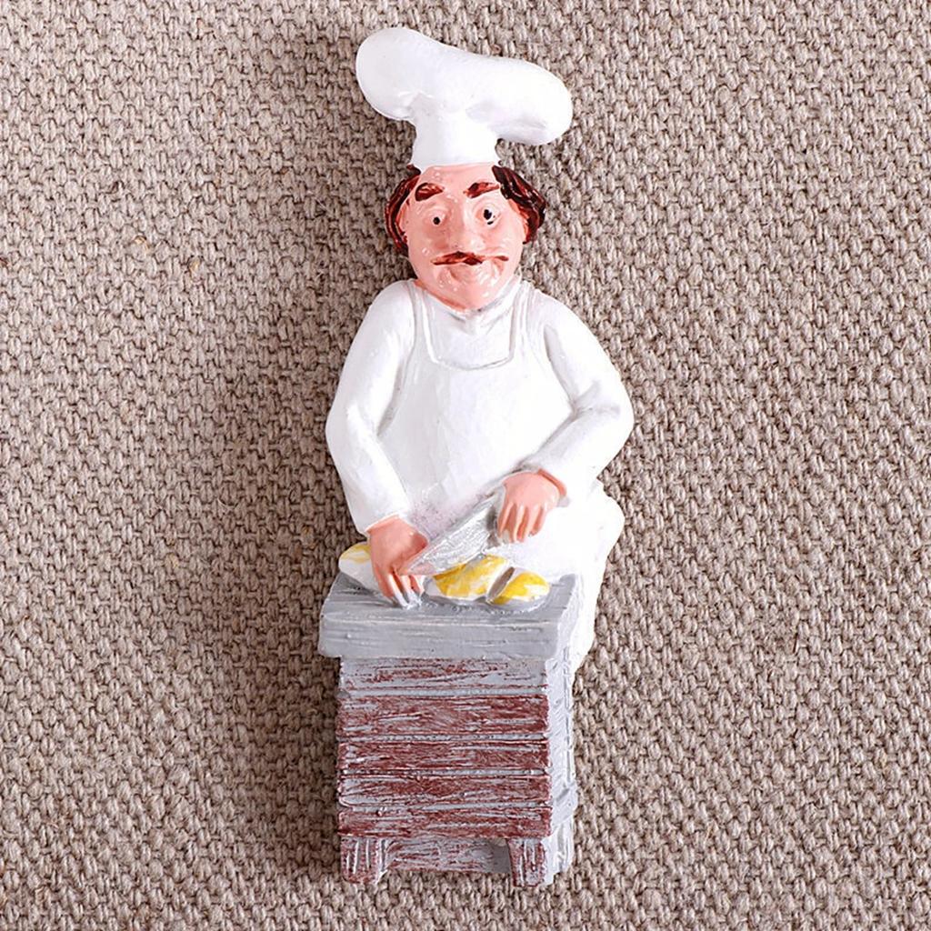 Creative Home Magnetic 3D Chef Decorative Message Sticker Board Stickers Fridge Magnets Note Holder