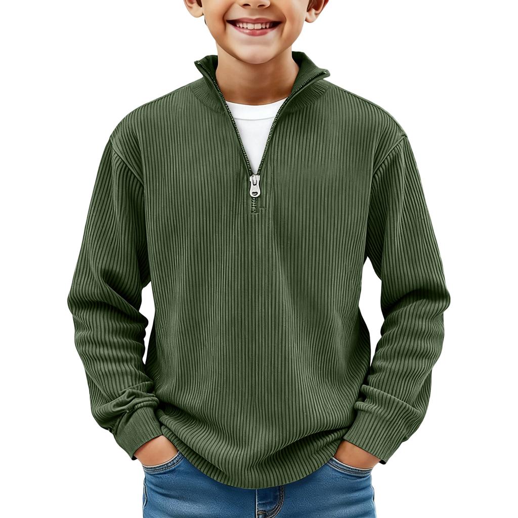 Kids Sweatshirt Boys Long Sleeve Shirts Soild Casual Pullover Shirt Outdoor Fall Clothes For Teen Boy