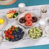 Eco Wheat Straw 12pcs Dinnerware Set Unbreakable Plates Bowls Reusable Plastic Tableware Lightweight for Family Gathering Party Use